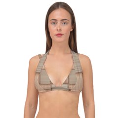 Wooden Wickerwork Textures, Square Patterns, Vector Double Strap Halter Bikini Top