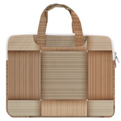 Wooden Wickerwork Textures, Square Patterns, Vector Macbook Pro 16  Double Pocket Laptop Bag 
