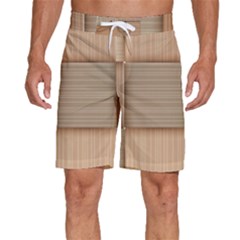 Wooden Wickerwork Textures, Square Patterns, Vector Men s Beach Shorts by nateshop