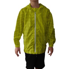 Yellow Lego Texture Macro, Yellow Dots Background Kids  Hooded Windbreaker