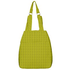 Yellow Lego Texture Macro, Yellow Dots Background Center Zip Backpack by nateshop
