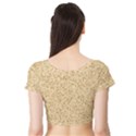 Yellow Sand Texture Short Sleeve Crop Top View2