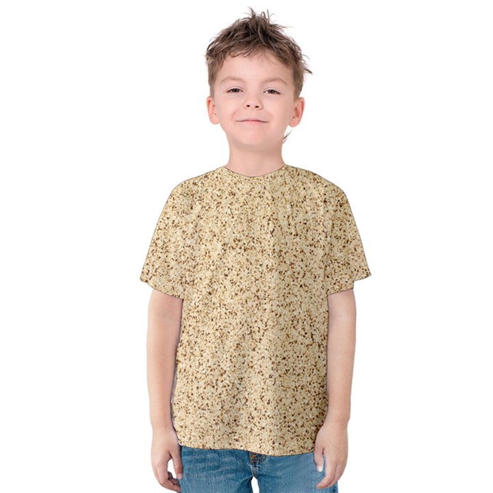Yellow Sand Texture Kids  Cotton T-Shirt