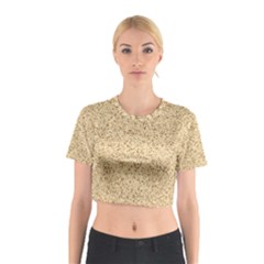 Yellow Sand Texture Cotton Crop Top by nateshop