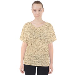 Yellow Sand Texture V-neck Dolman Drape Top by nateshop