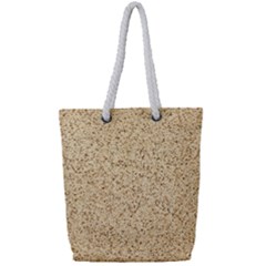 Yellow Sand Texture Full Print Rope Handle Tote (small) by nateshop