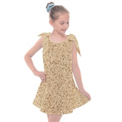 Yellow Sand Texture Kids  Tie Up Tunic Dress by nateshop