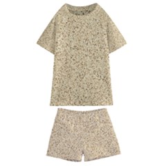 Yellow Sand Texture Kids  Swim T-shirt And Shorts Set by nateshop