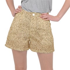 Yellow Sand Texture Women s Ripstop Shorts