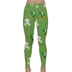 Yoshi Print, Super, Huevo, Game, Green, Egg, Mario Classic Yoga Leggings by nateshop