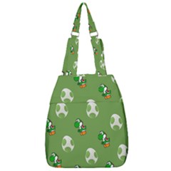 Yoshi Print, Super, Huevo, Game, Green, Egg, Mario Center Zip Backpack by nateshop