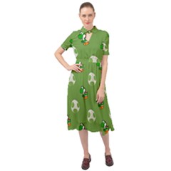 Yoshi Print, Super, Huevo, Game, Green, Egg, Mario Keyhole Neckline Chiffon Dress by nateshop