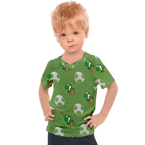 Yoshi Print, Super, Huevo, Game, Green, Egg, Mario Kids  Sports T-shirt by nateshop