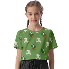 Yoshi Print, Super, Huevo, Game, Green, Egg, Mario Kids  Basic T-shirt by nateshop