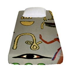 Egyptian Man Artifact Royal Fitted Sheet (single Size) by Proyonanggan