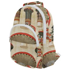 Egyptian Architecture Column Rounded Multi Pocket Backpack by Proyonanggan