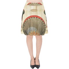 Egyptian Architecture Column Velvet High Waist Skirt by Proyonanggan