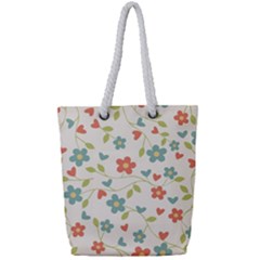 Abstract-1 Full Print Rope Handle Tote (Small)