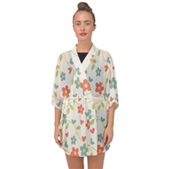 Abstract-1 Half Sleeve Chiffon Kimono