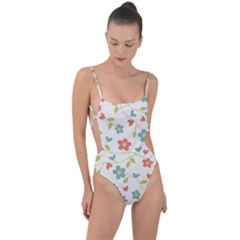 Abstract-1 Tie Strap One Piece Swimsuit