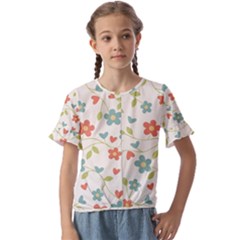 Abstract-1 Kids  Cuff Sleeve Scrunch Bottom T-Shirt