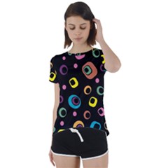 Abstract-2 Short Sleeve Open Back T-shirt