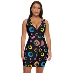 Abstract-2 Draped Bodycon Dress by nateshop