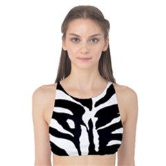 Zebra-black White Tank Bikini Top by nateshop