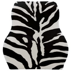 Zebra-black White Car Seat Velour Cushion  by nateshop