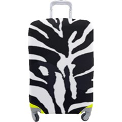Zebra-black White Luggage Cover (large) by nateshop