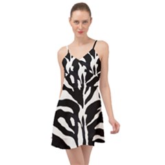 Zebra-black White Summer Time Chiffon Dress by nateshop