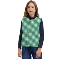 Green -1 Kid s Button Up Puffer Vest	