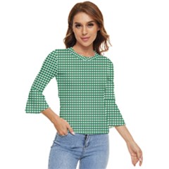 Green -1 Bell Sleeve Top