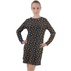 Flower Long Sleeve Hoodie Dress by zappwaits