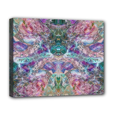Spring Arabesque Deluxe Canvas 20  X 16  (stretched) by kaleidomarblingart