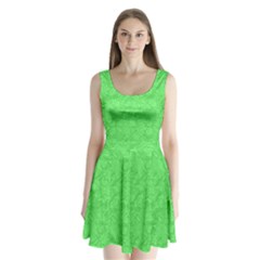 Green-2 Split Back Mini Dress  by nateshop