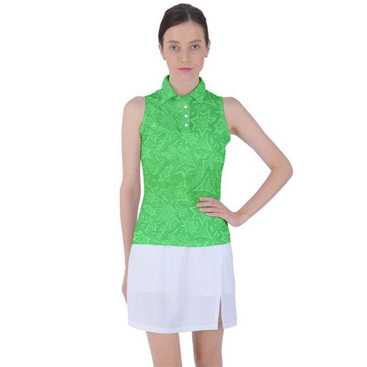 Green-2 Women s Sleeveless Polo T-Shirt