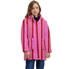 Stripes-4 Kids  Hooded Longline Puffer Jacket by nateshop