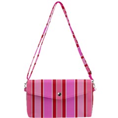 Stripes-4 Removable Strap Clutch Bag