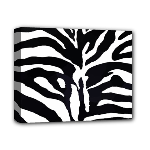 Zebra-black White Deluxe Canvas 14  X 11  (stretched) by nateshop