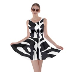 Zebra-black White Skater Dress by nateshop