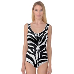 Zebra-black White Princess Tank Leotard  by nateshop