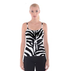 Zebra-black White Spaghetti Strap Top by nateshop