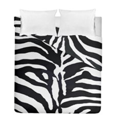 Zebra-black White Duvet Cover Double Side (full/ Double Size) by nateshop