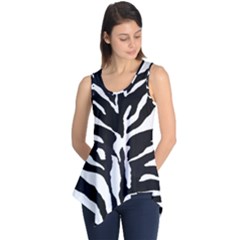 Zebra-black White Sleeveless Tunic by nateshop