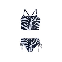 Zebra-black White Girls  Tankini Swimsuit by nateshop
