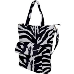 Zebra-black White Shoulder Tote Bag by nateshop