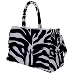 Zebra-black White Duffel Travel Bag