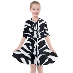 Zebra-black White Kids  All Frills Chiffon Dress by nateshop