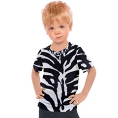 Zebra-black White Kids  Sports T-shirt